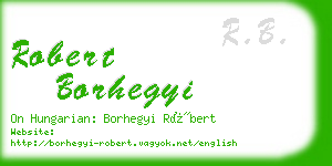 robert borhegyi business card